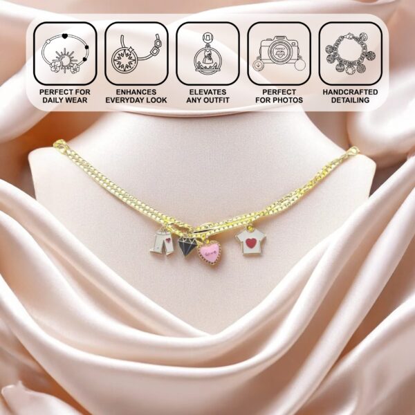 4 Charm Love & Fashion Bracelet - Image 3