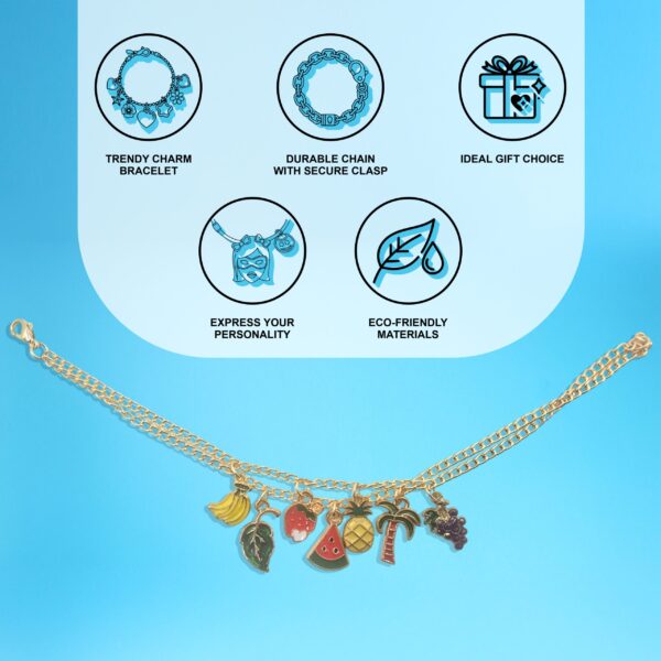 7 Charm Fruit Theme Bracelet - Image 2