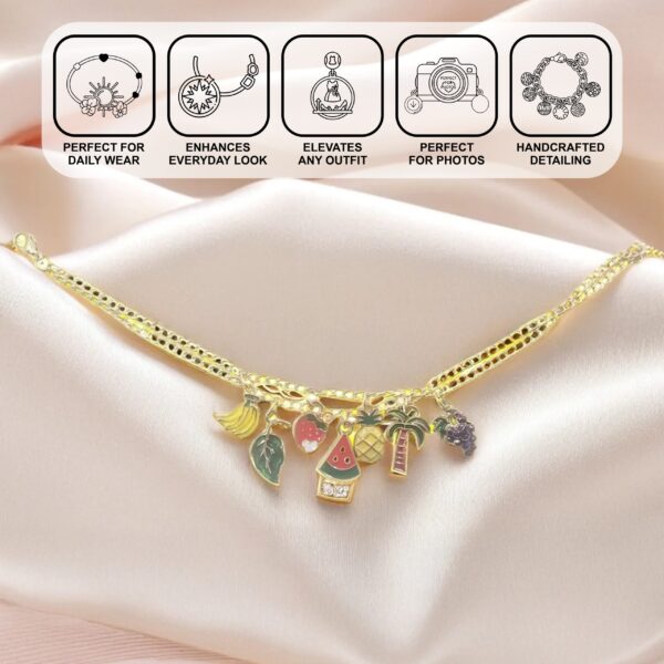 7 Charm Fruit Theme Bracelet - Image 3