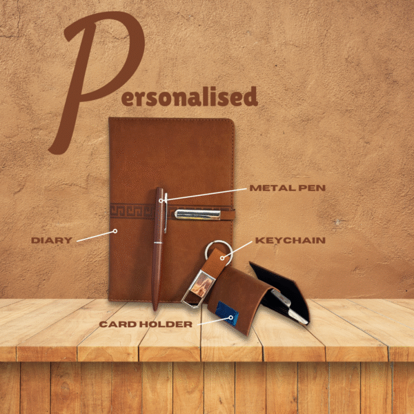 4-in-1 Brown Diary Gift Set - Image 3