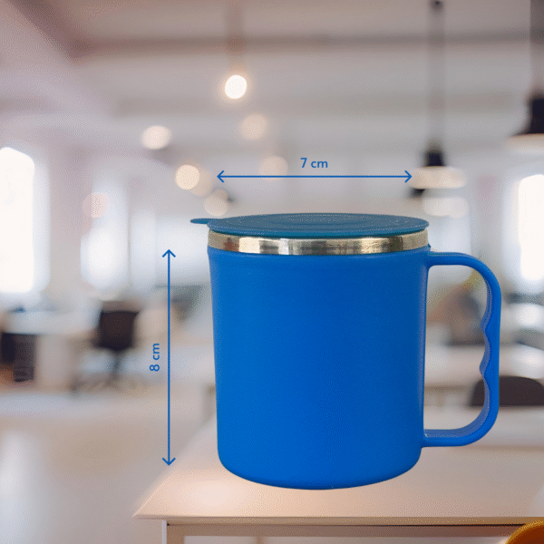 Customised Coffee Mug With Lid (Blue Colour)