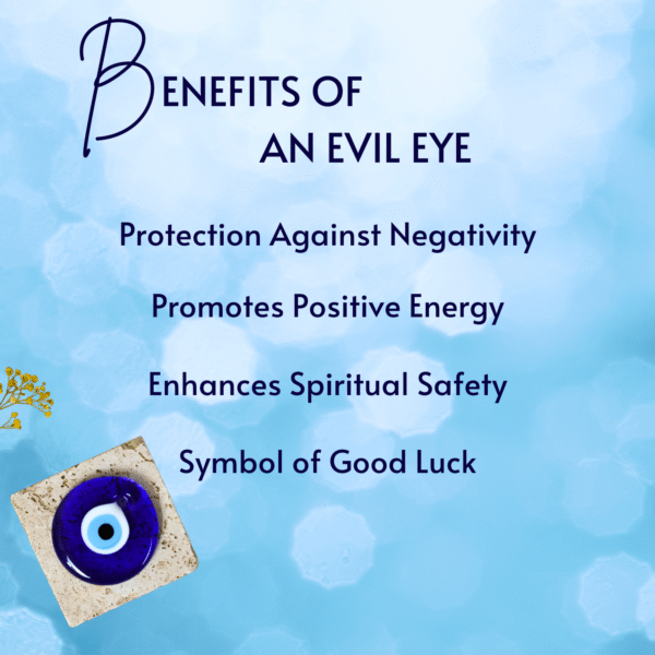 Evil Eye Hanging with Black Tourmaline and Selenite (Big)
