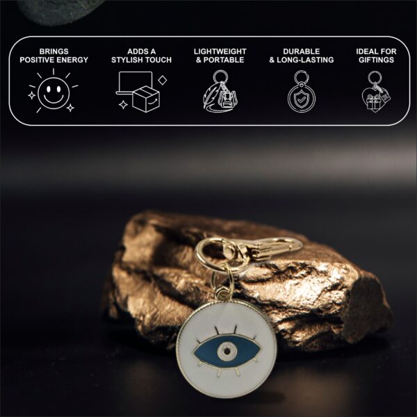 Evil Eye KeyChain (White Colour)