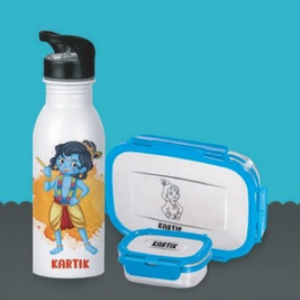 Personalised Sipper and Viego Tifin Combo