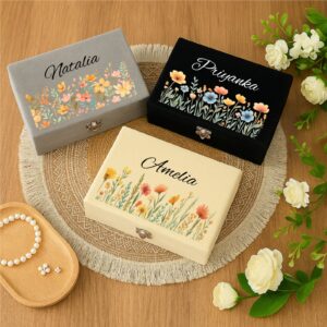 Personalized Big Velvet Jewelry Box
