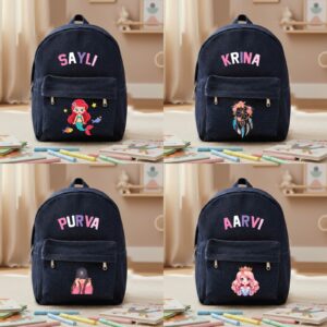 Kids Denim Personalised Backpack