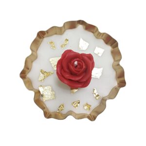 Urli candle with rose and foil