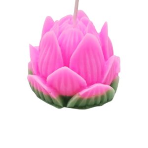 Pink lotus candle