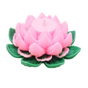 Pink lotus flower candle