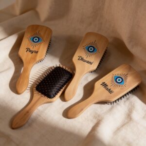 Brush in style with our Wooden Personalized Hairbrushes