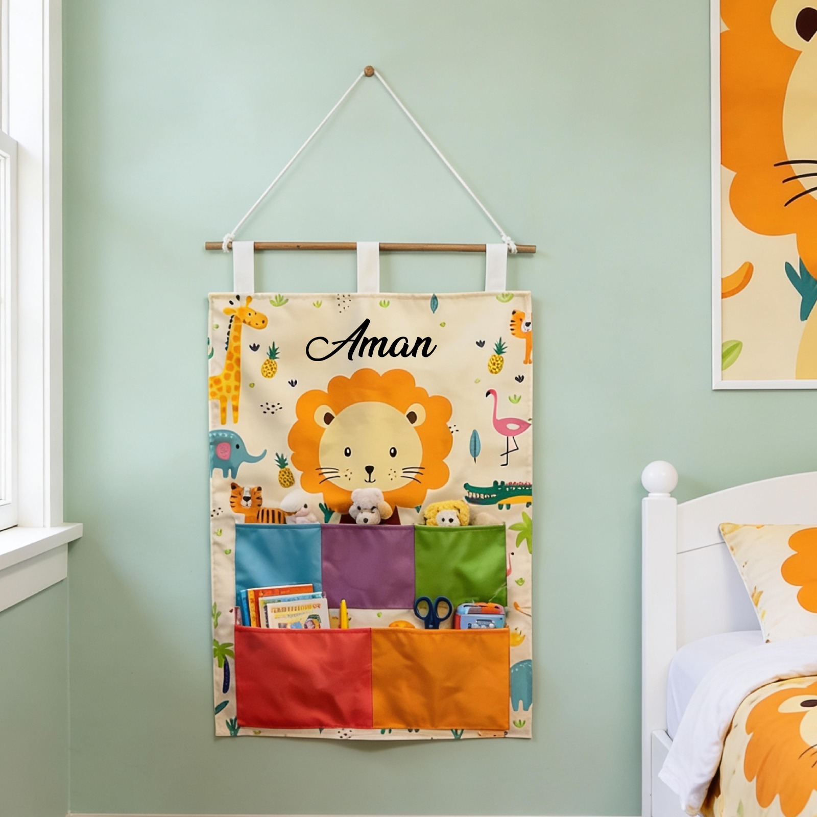 Personalised Kids Wall Hanging Organiser - Image 5