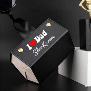 Personalized 5 slot eye glass storage travel case