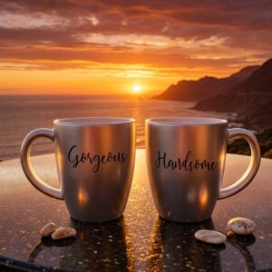 Unbreakable mug with customisation Set of 2