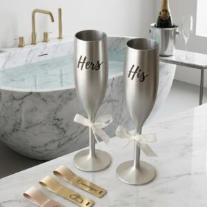 Unbreakable champagne flutes with custamisation 190 ml