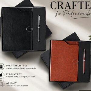 A5 Executive Diary + Premium Metal Pen Set
