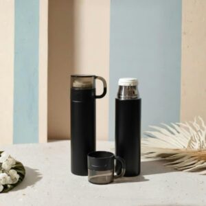 500 ml versatile black insulated cup bottle