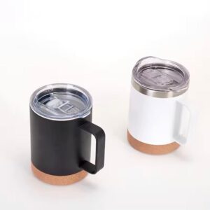 Steel coffee mug with lid