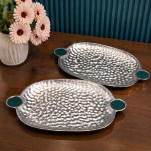 Aluminium tray with silver Antique finish