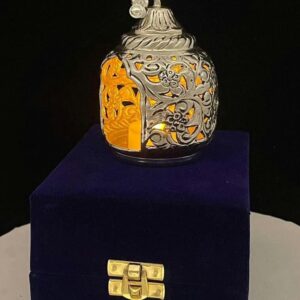 Silver Plated Carving Work Tealight Holder