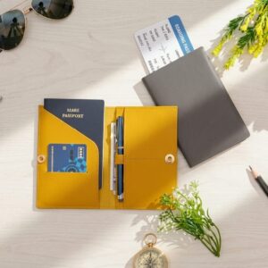 Vegan Leather Collapsable Desk Top Mobile Holder